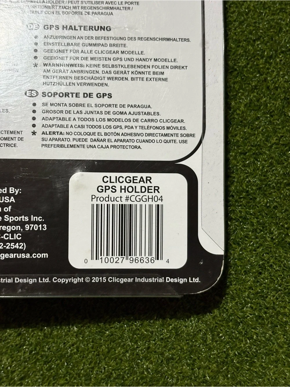 NEW Clicgear Golf Push Cart GPS Phone Holder Mount Black/Gray NEW SEALED